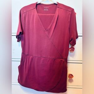 Jaanuu Pink Wrap Blouse Short Sleeve